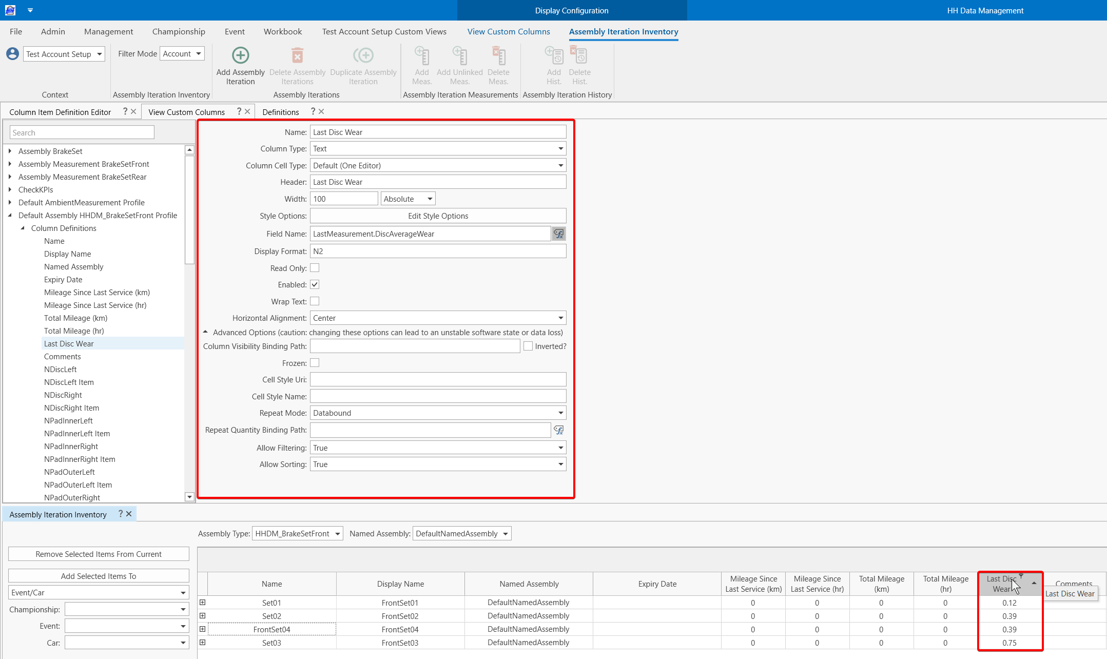 brake set management 15